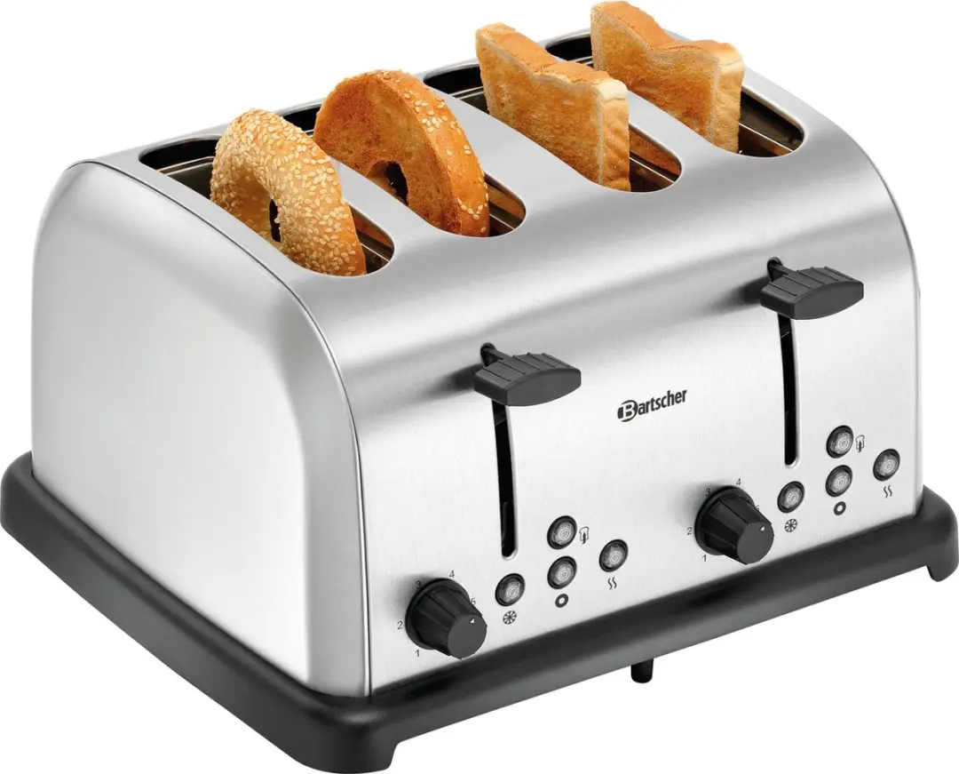 Bartscher TBRB40 Toaster 4 Sandwiches 1480W - Grijs