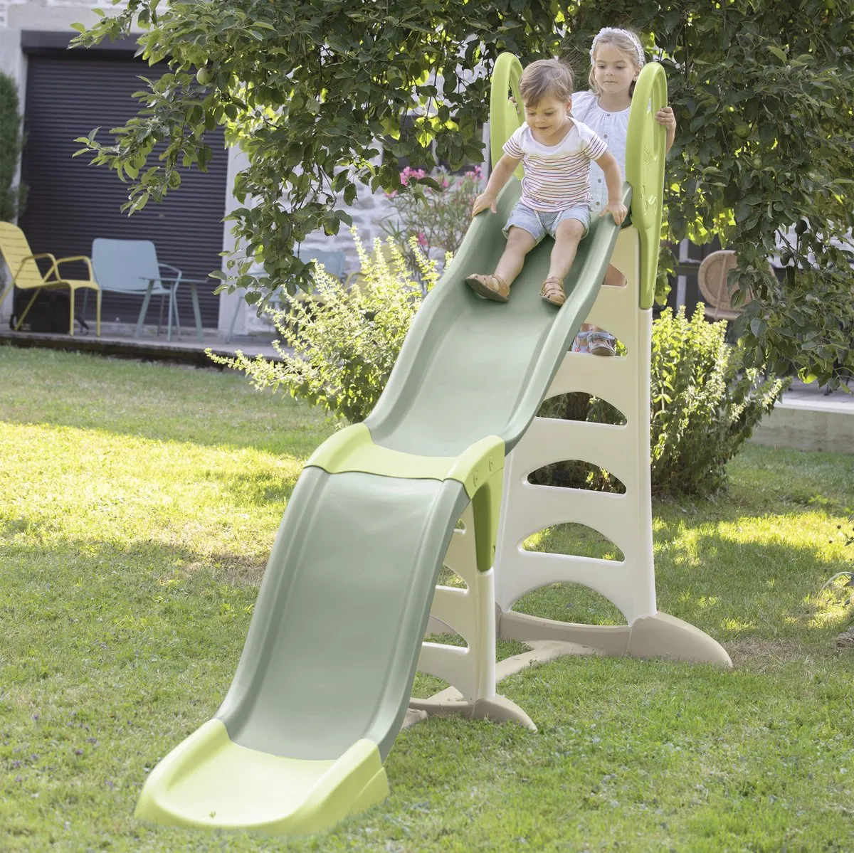 Smoby Life Megagliss Glijbaan - 7600820201 - Peuter - Groen/Wit/Beige