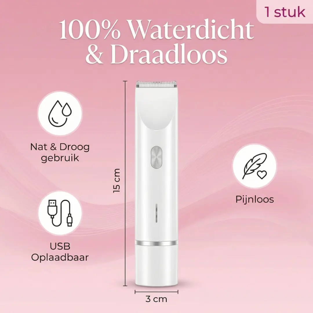 ECTEATOY Ladyshave Oplaadbaar 2-in-1 - Wit