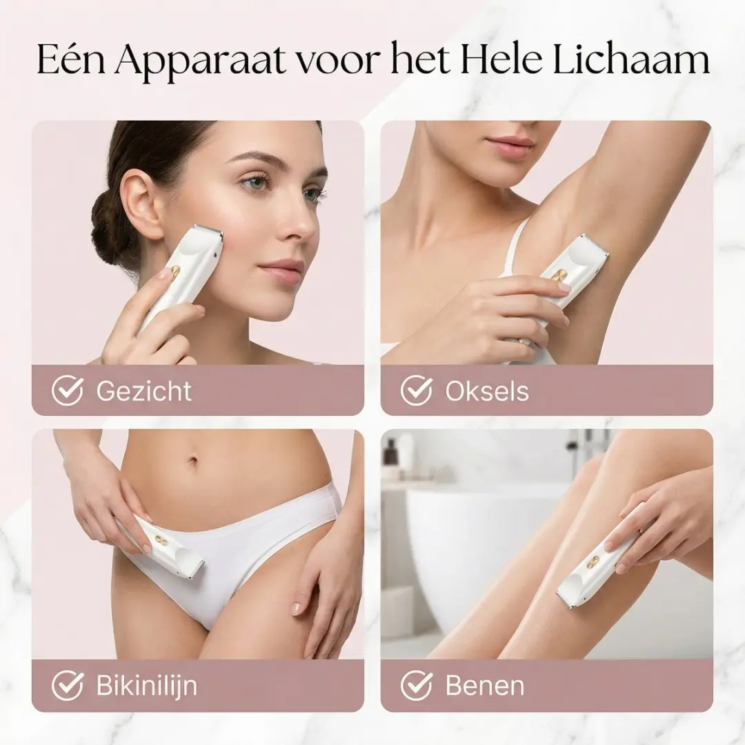 ECTEATOY Ladyshave Oplaadbaar 2-in-1 - Wit