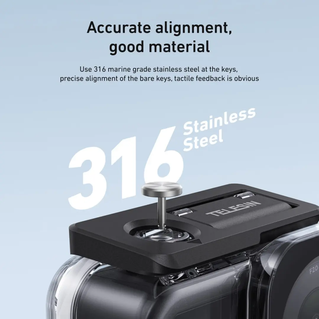 Telesin Waterdichte Case DJI Osmo Action 6 - 60m - Transparant