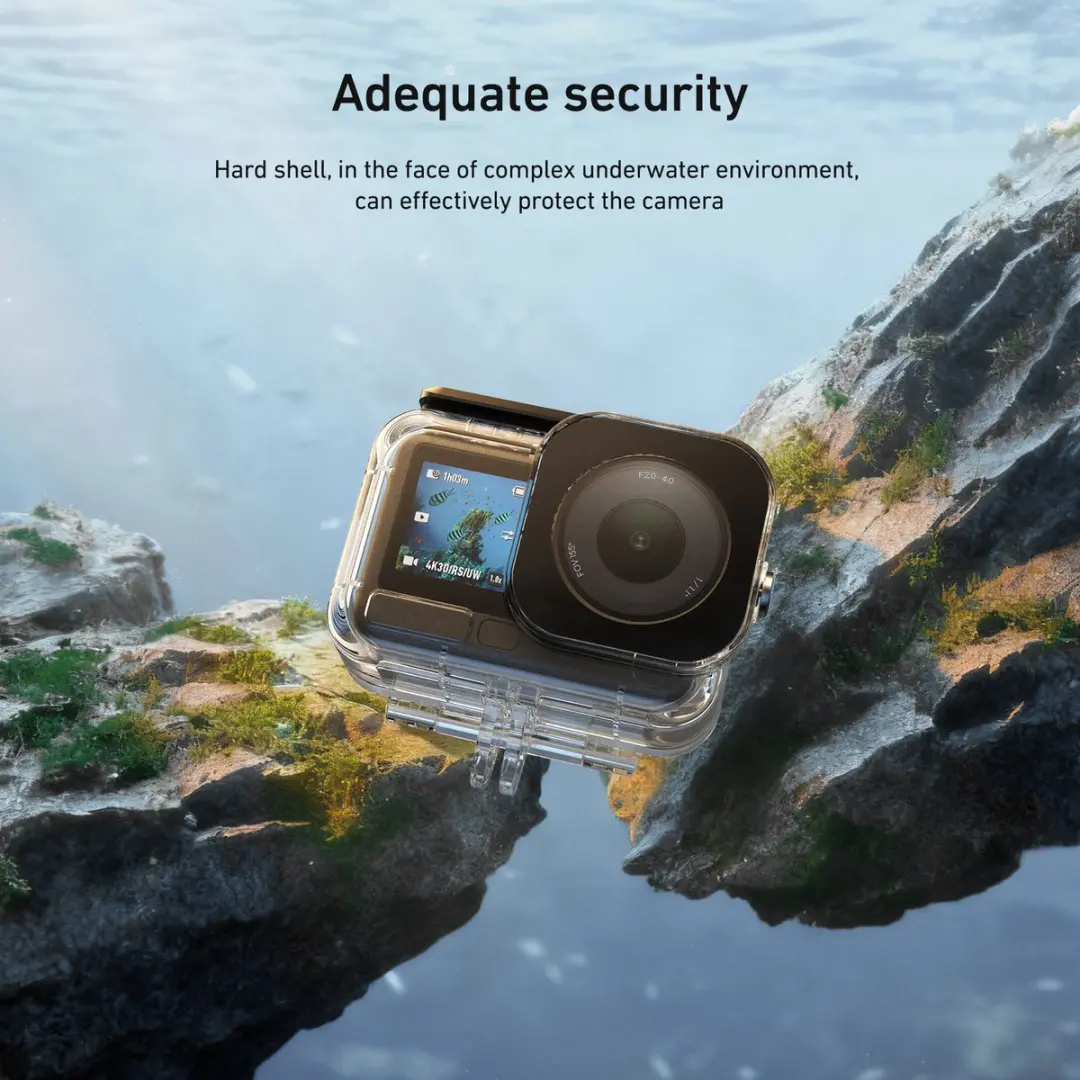 Telesin Waterdichte Case DJI Osmo Action 6 - 60m - Transparant - afbeelding 6 van 6