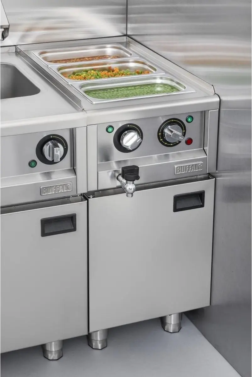 Buffalo 600 Serie Bain Marie CU480 - 1500W - Zilver