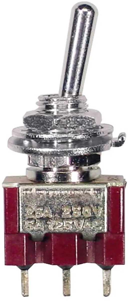 Boston SW-160-N Mini Toggle Switch 2-Weg On-On 2-Polig Nikkel
