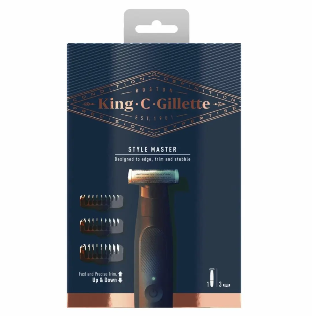 King C. Gillette Style Master Stoppelbaardtrimmer - 2 Stuks - 3 Opzetstukken
