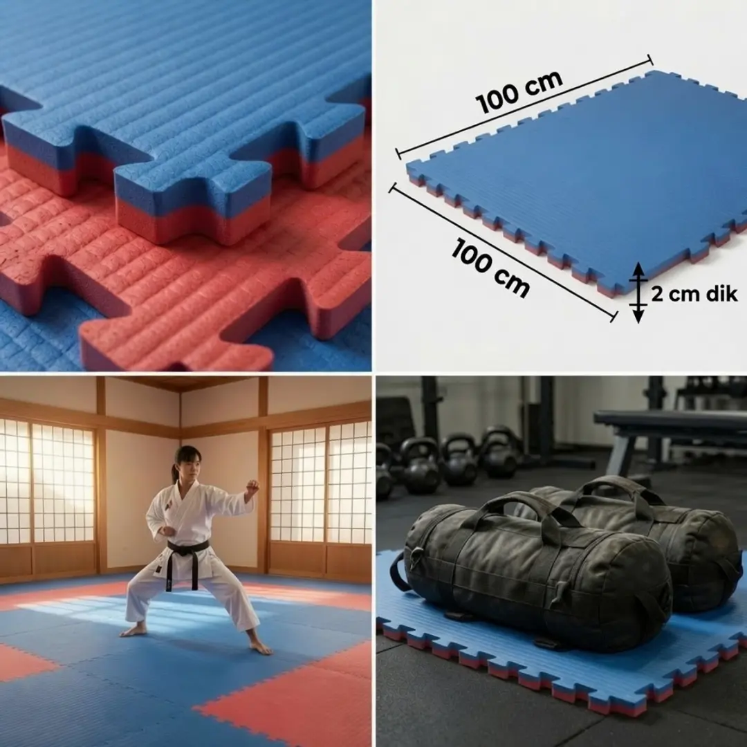 Toorx Tatami Puzzelmatten Set 20 Stuks - 20 m² - Rood/Blauw