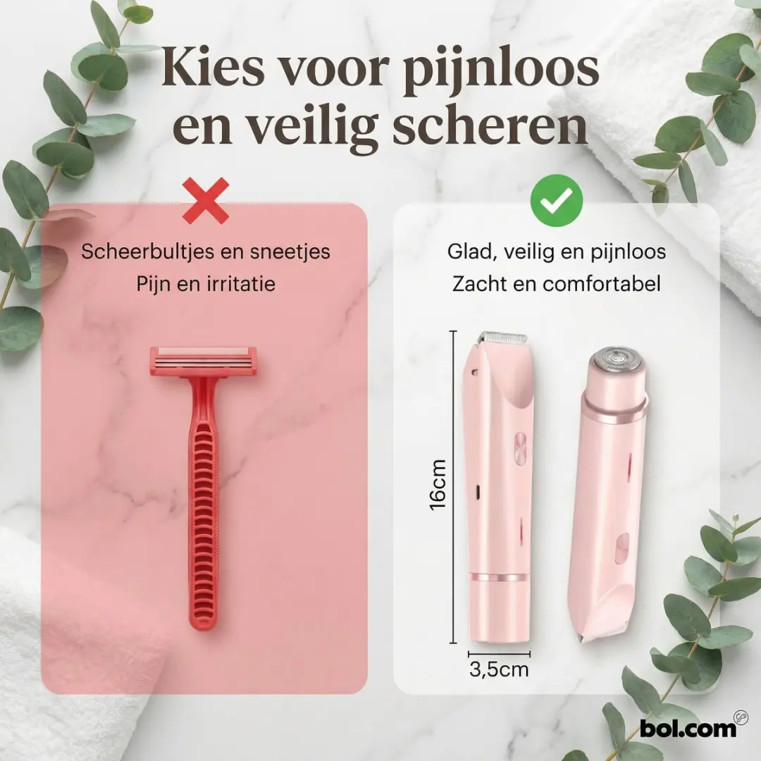 Sogiol 2-in-1 Ladyshave Roze - Nat & Droog