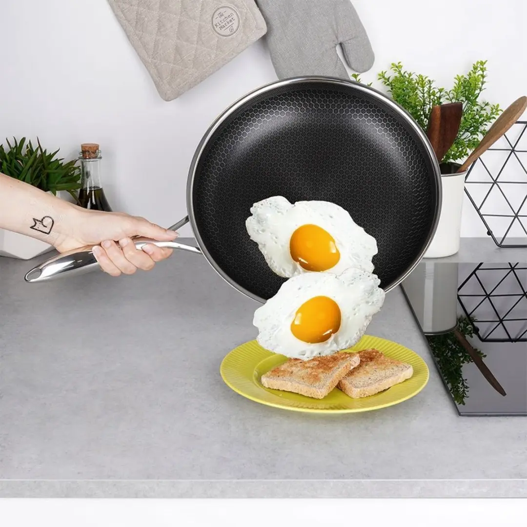 Orion Cookcell Hybrid Roestvrijstalen Pan 28cm - Antiaanbaklaag - afbeelding 6 van 6