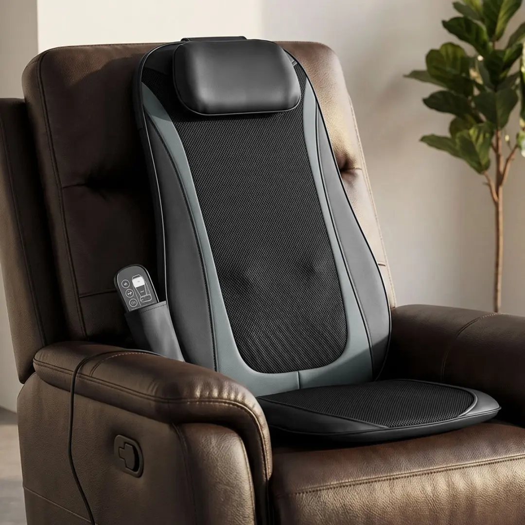 Homcom Neck Back Massager Leder - 105x45x10cm Zwart