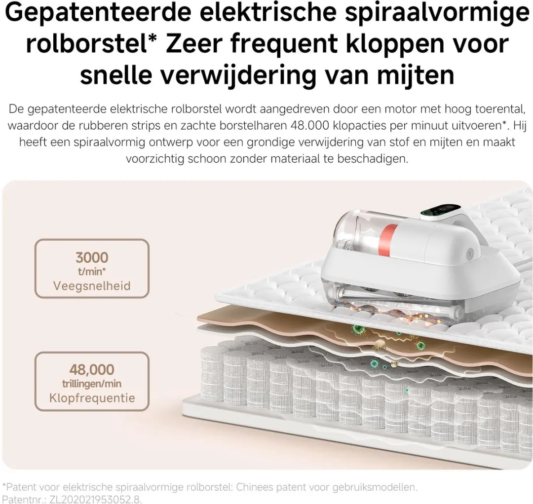 Xiaomi Dust Mite Pro EU Slimme Matrasreiniger - 55°C UV-licht