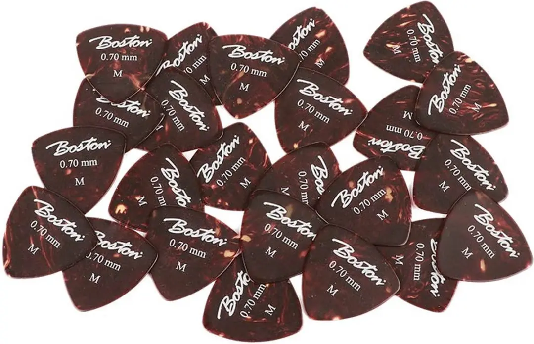 Boston PK-40-M Plectrums 0.70mm - Tortoise Celluloid - 24 Stuks