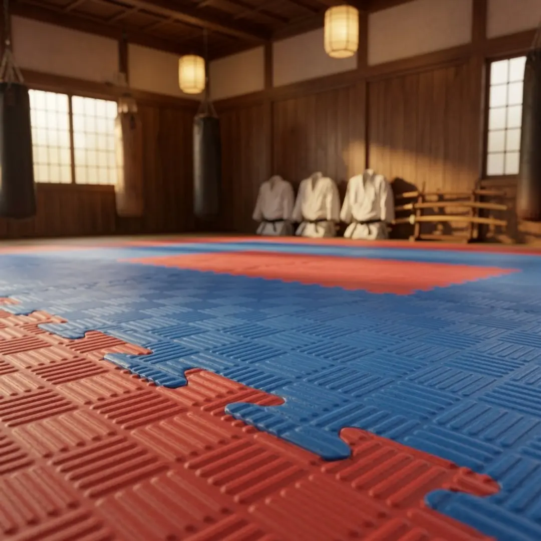 Toorx Tatami Puzzelmatten Set 80 - 80m² - 100x100x2cm - Rood/Blauw