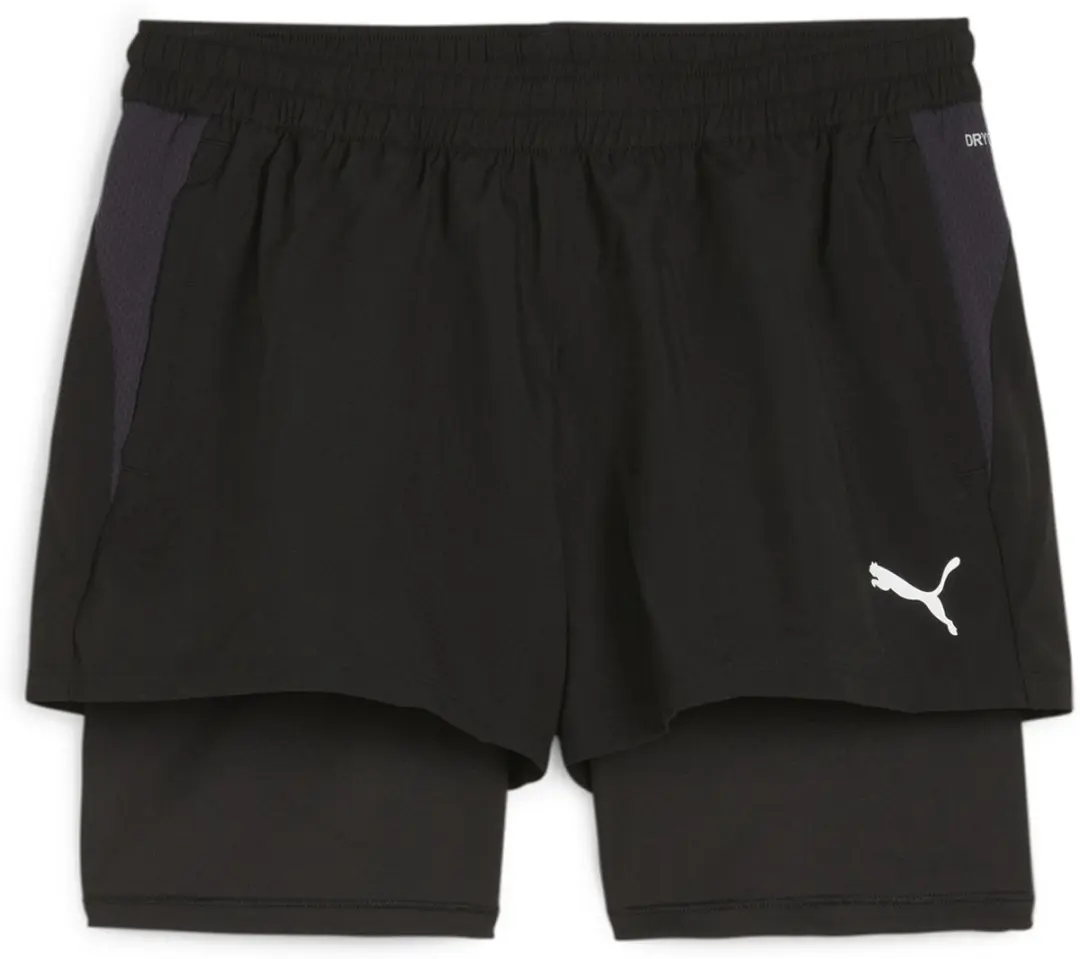 PUMA TeamGoal 2-in-1 Sportshort Dames M - Zwart/Wit