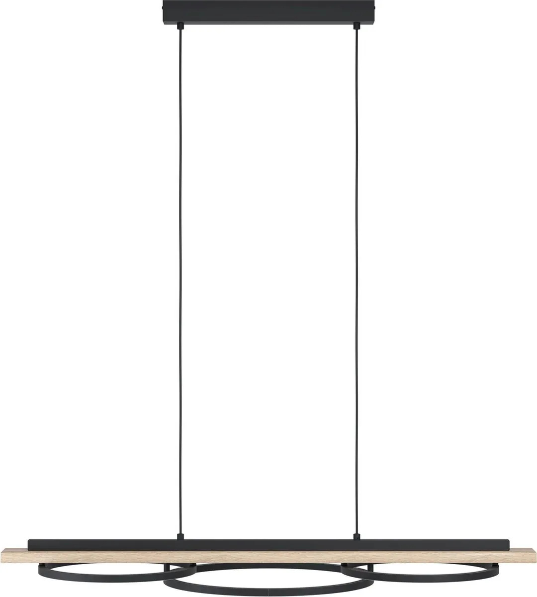 Eglo Boyal Hanglamp 3xLED 40cm - Hout Zwart/Bruin
