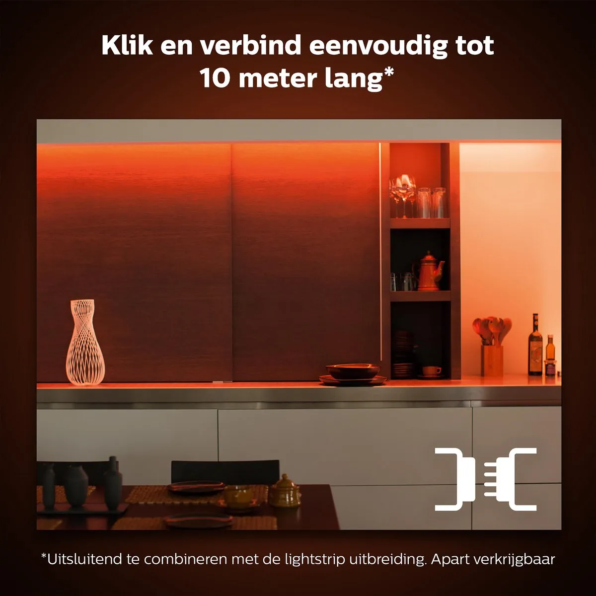 Philips Hue Lightstrip Plus Uitbreiding 1m - RGBW - 11,5W - afbeelding 6 van 6