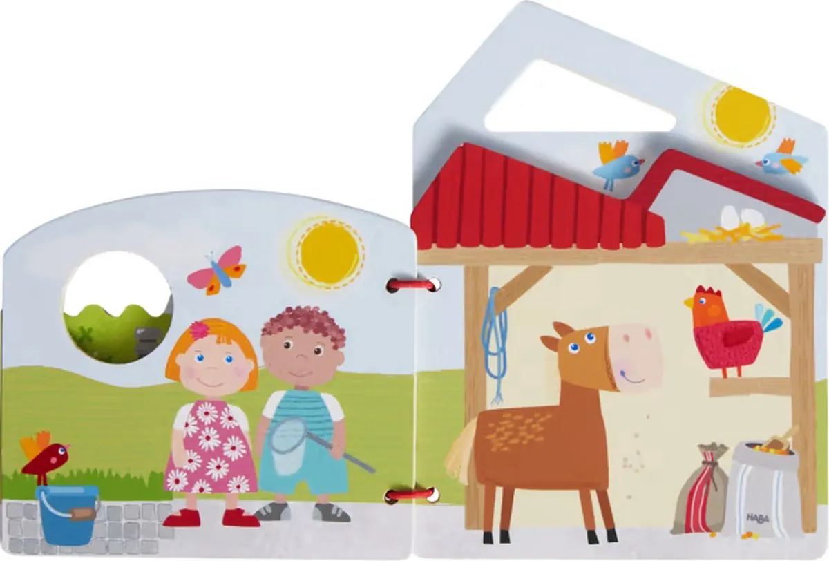 Haba Houten Babyboek Trekker - Meerkleurig