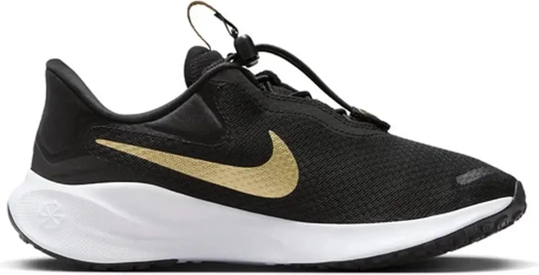 Nike Revolution 7 Easy On FN7999-002 - Dames Schoenen 41 - Zwart/Wit/Goud