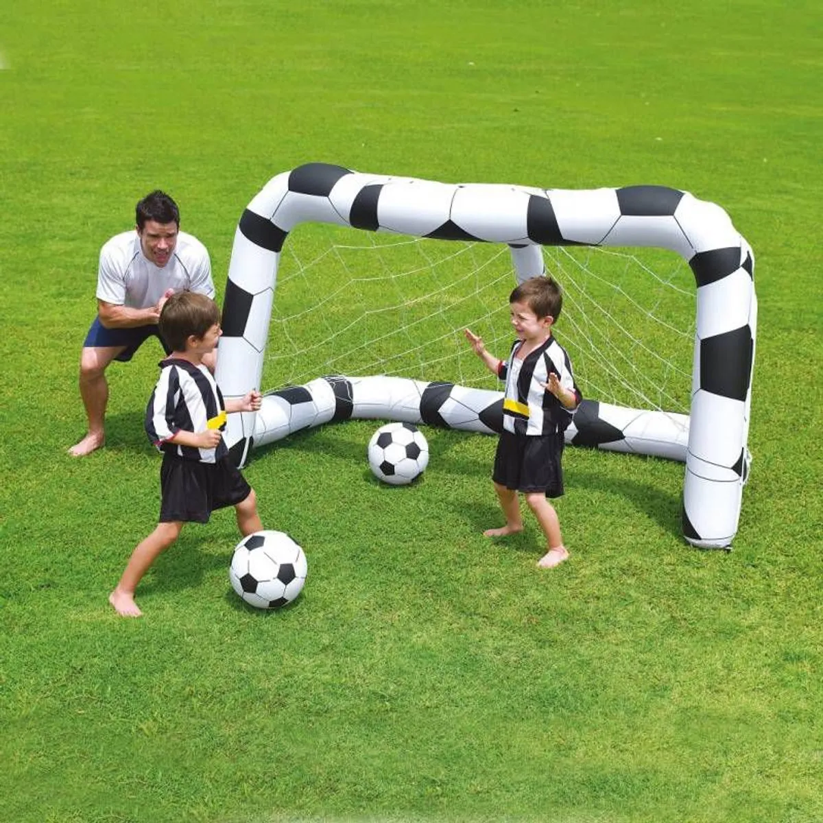 Bestway Opblaasbaar Voetbaldoel - Wit/Zwart