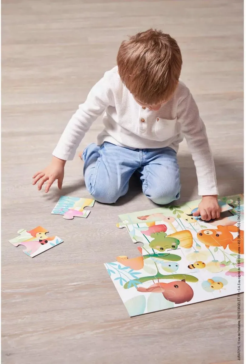 Janod Puzzel De Tuinvrienden - 20 Stukjes - Puzzelkoffer