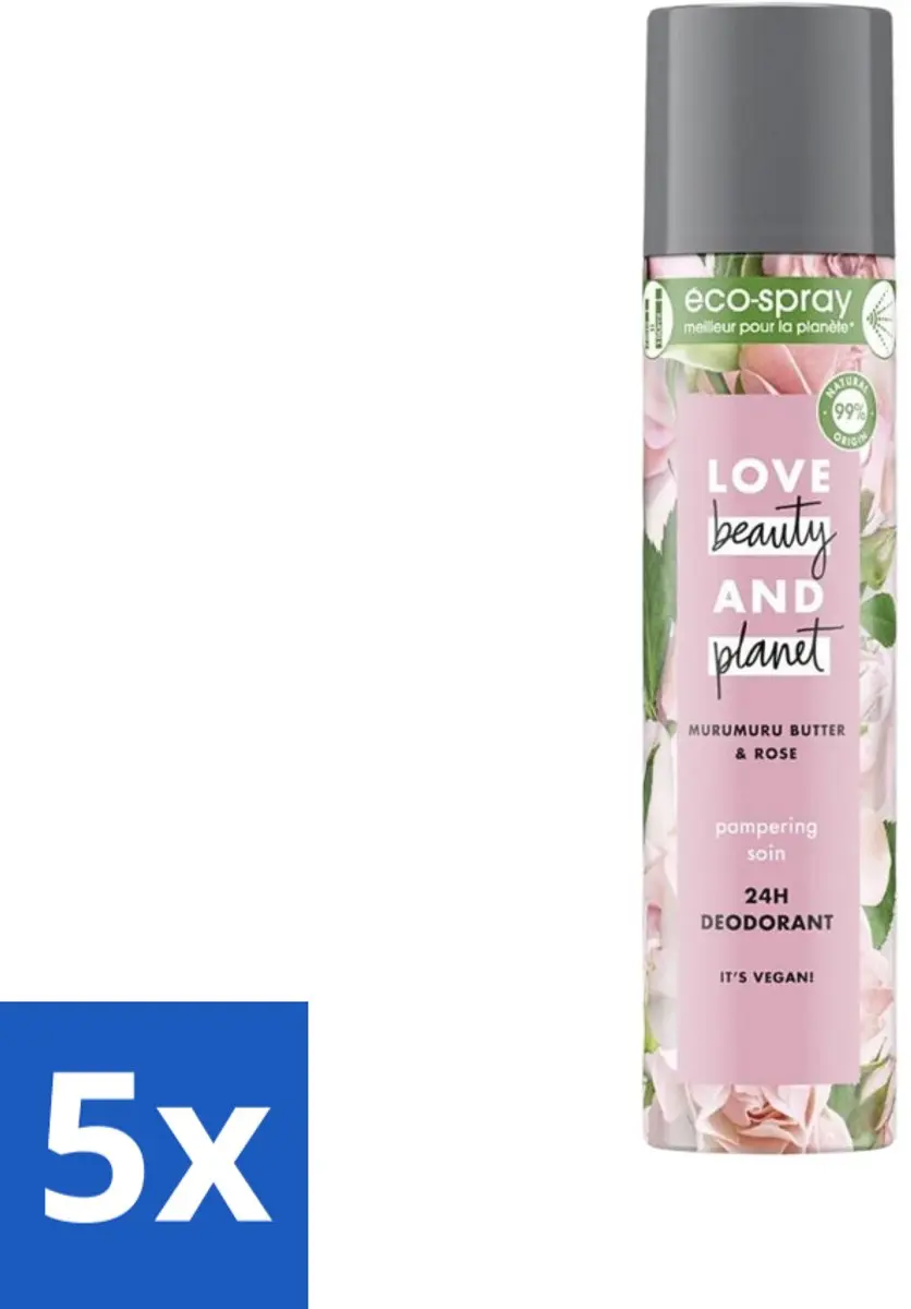 Love Beauty and Planet Murumuru Butter & Rose Deospray 20 Stuks