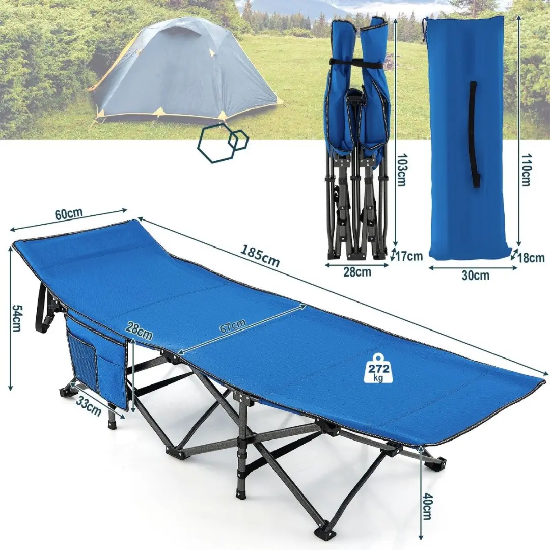 Songmics Krabpaal 136cm - Blauw - 3 Platforms