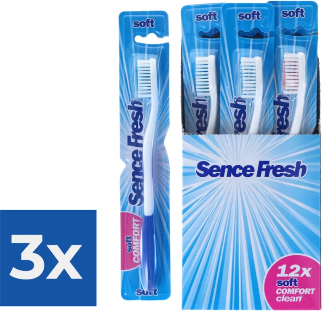 Sence Fresh Soft Comfort Tandenborstels - 12 Stuks