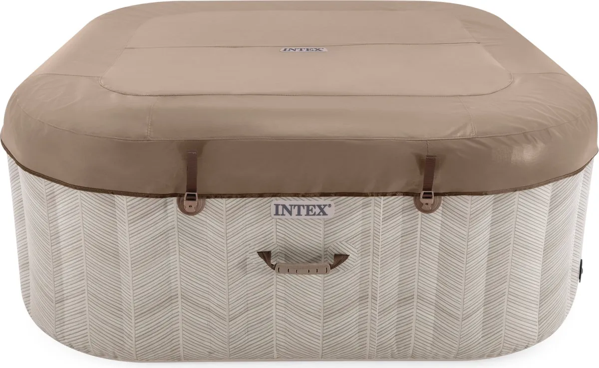 Intex 4-Person Chevron Deluxe Square Bubble Spa Set 28446NP - 140 Jets