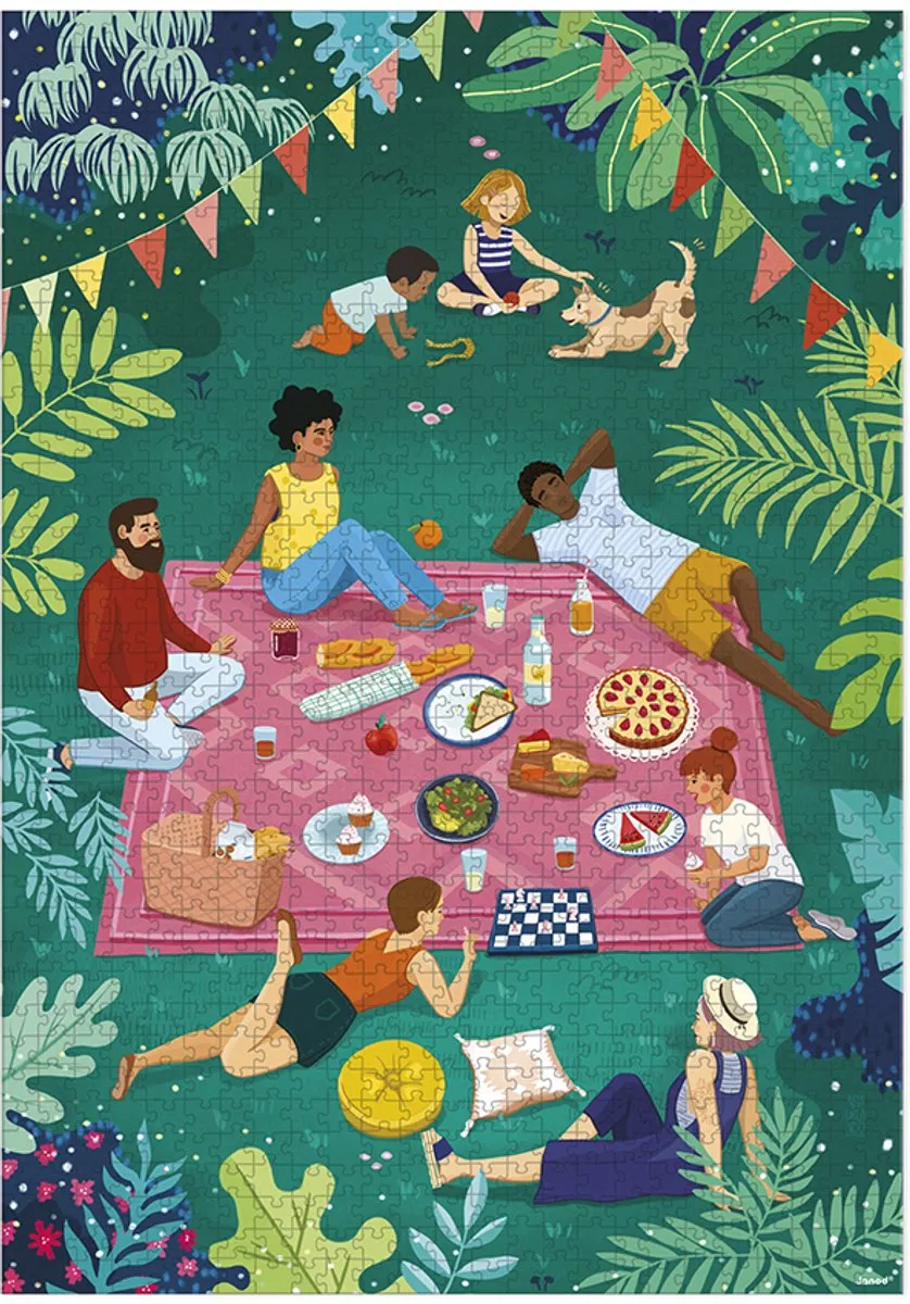 Janod Picknick Met Vrienden Puzzel 1000 Stuks - 8+