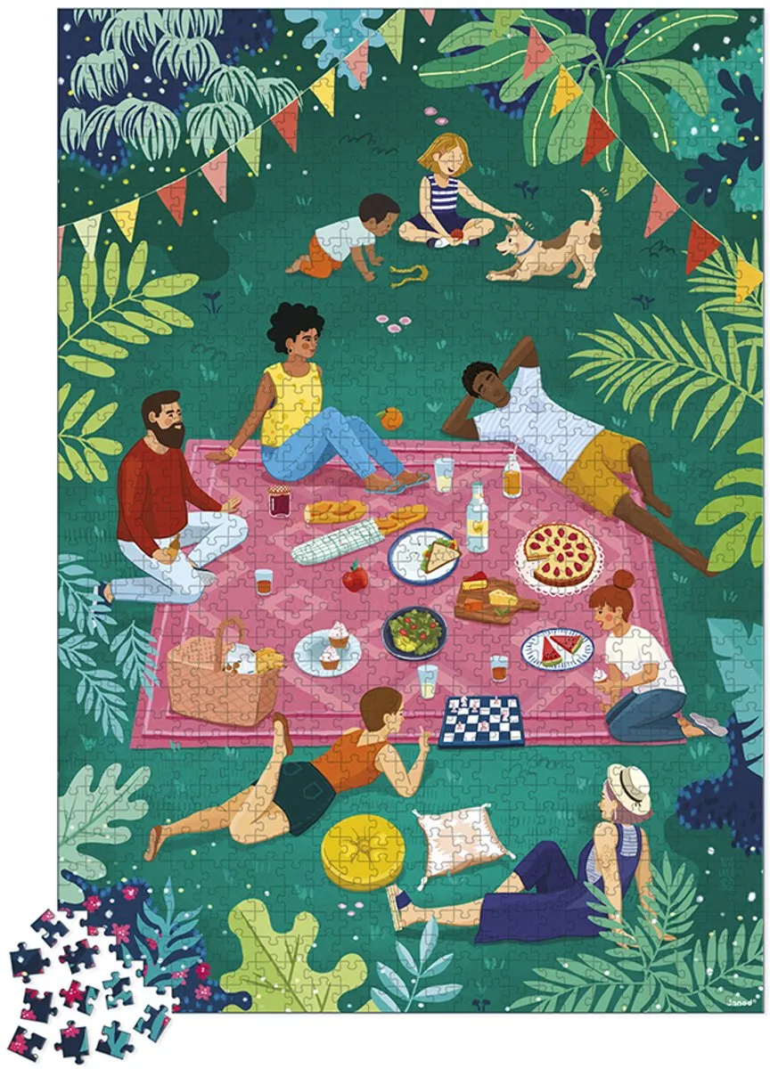 Janod Picknick Met Vrienden Puzzel 1000 Stuks - 8+ - afbeelding 6 van 6