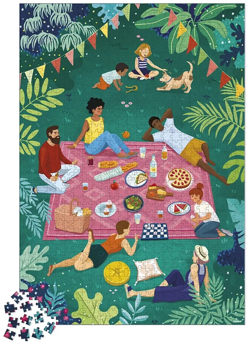 Janod Picknick Met Vrienden Puzzel 1000 Stuks - 8+