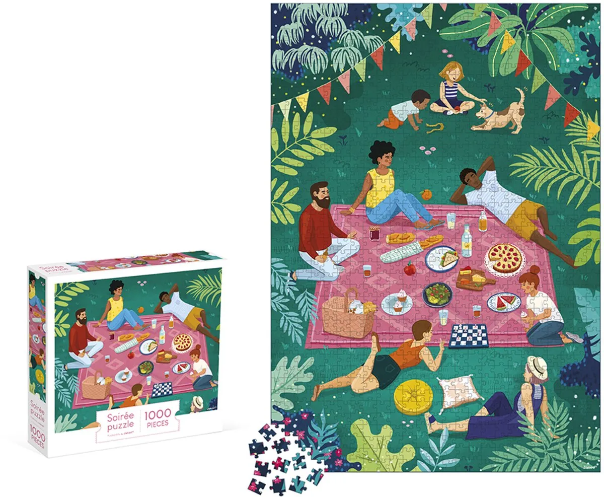 Janod Picknick Met Vrienden Puzzel 1000 Stuks - 8+