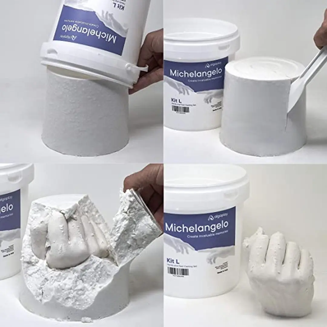 Michelangelo 3D Handafdrukset - Alginaat & Gips Kit - afbeelding 6 van 6