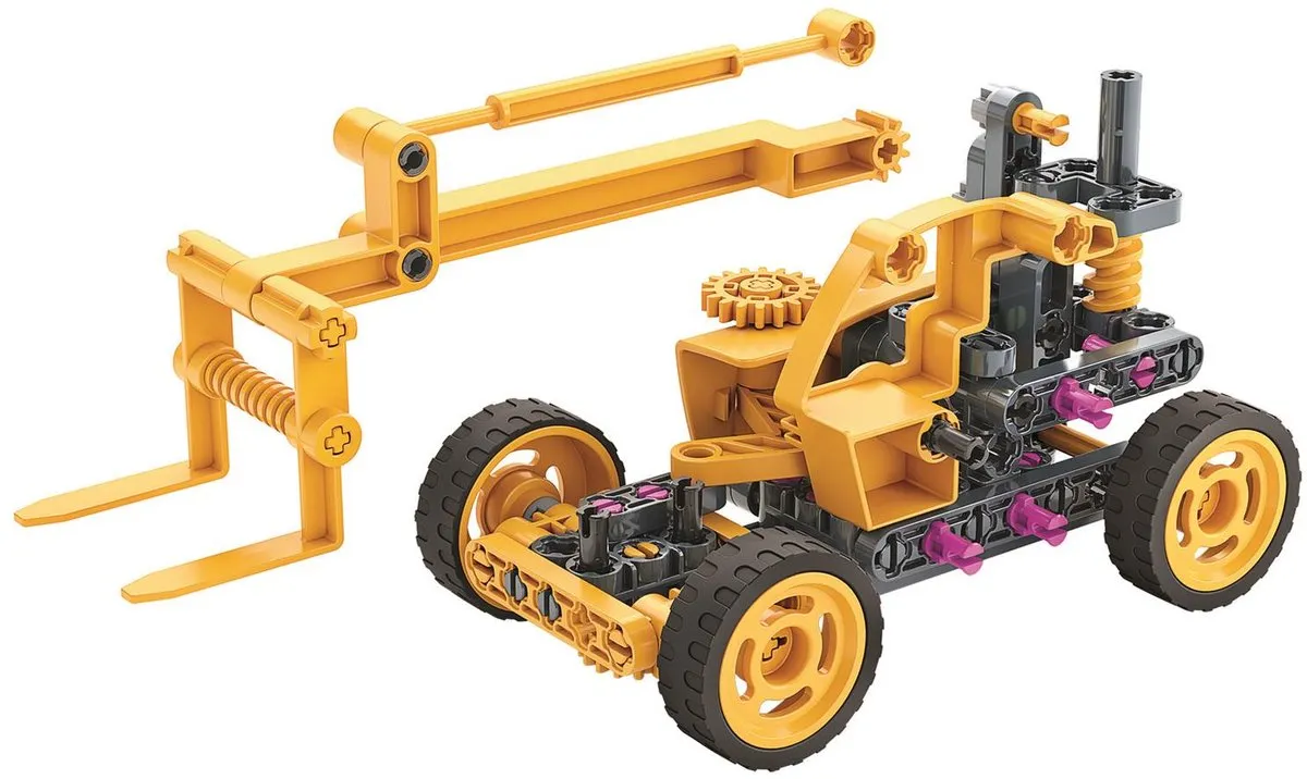 Clementoni Mechanica Vorkheftruck 2-delig - Geel - afbeelding 6 van 6