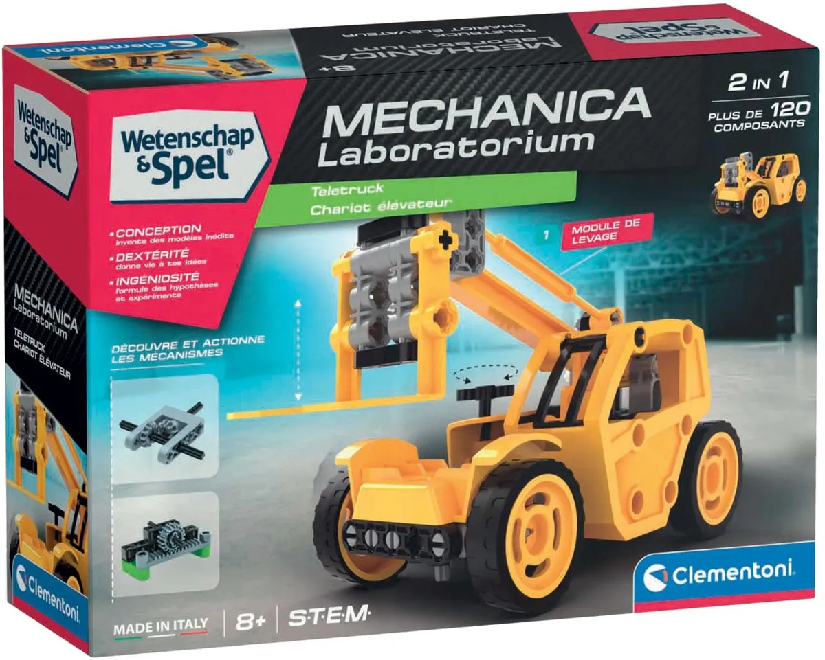 Clementoni Mechanica Vorkheftruck 2-delig - Geel
