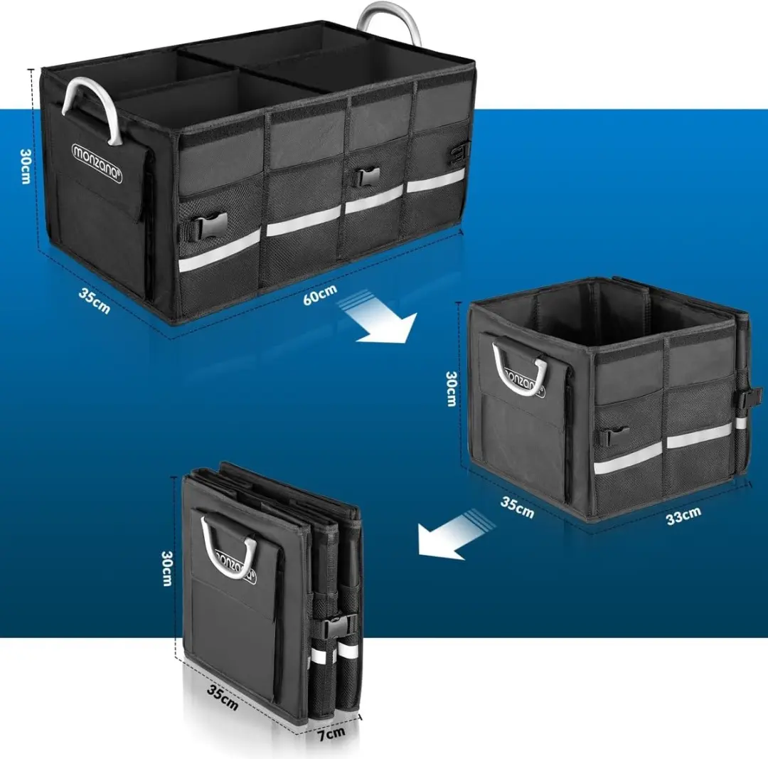 Monzana Kofferbak Organizer 63L - Zwart - afbeelding 3 van 4