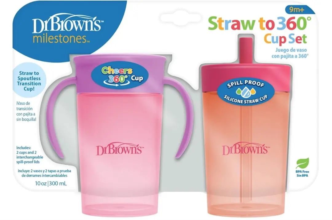 Dr. Brown's Milestones Rietjesbeker & Oefenbeker Set 300ml