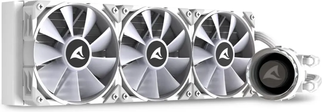 Sharkoon S90 RGB AIO Koelsysteem 360mm - 3x RGB Ventilatoren - Wit