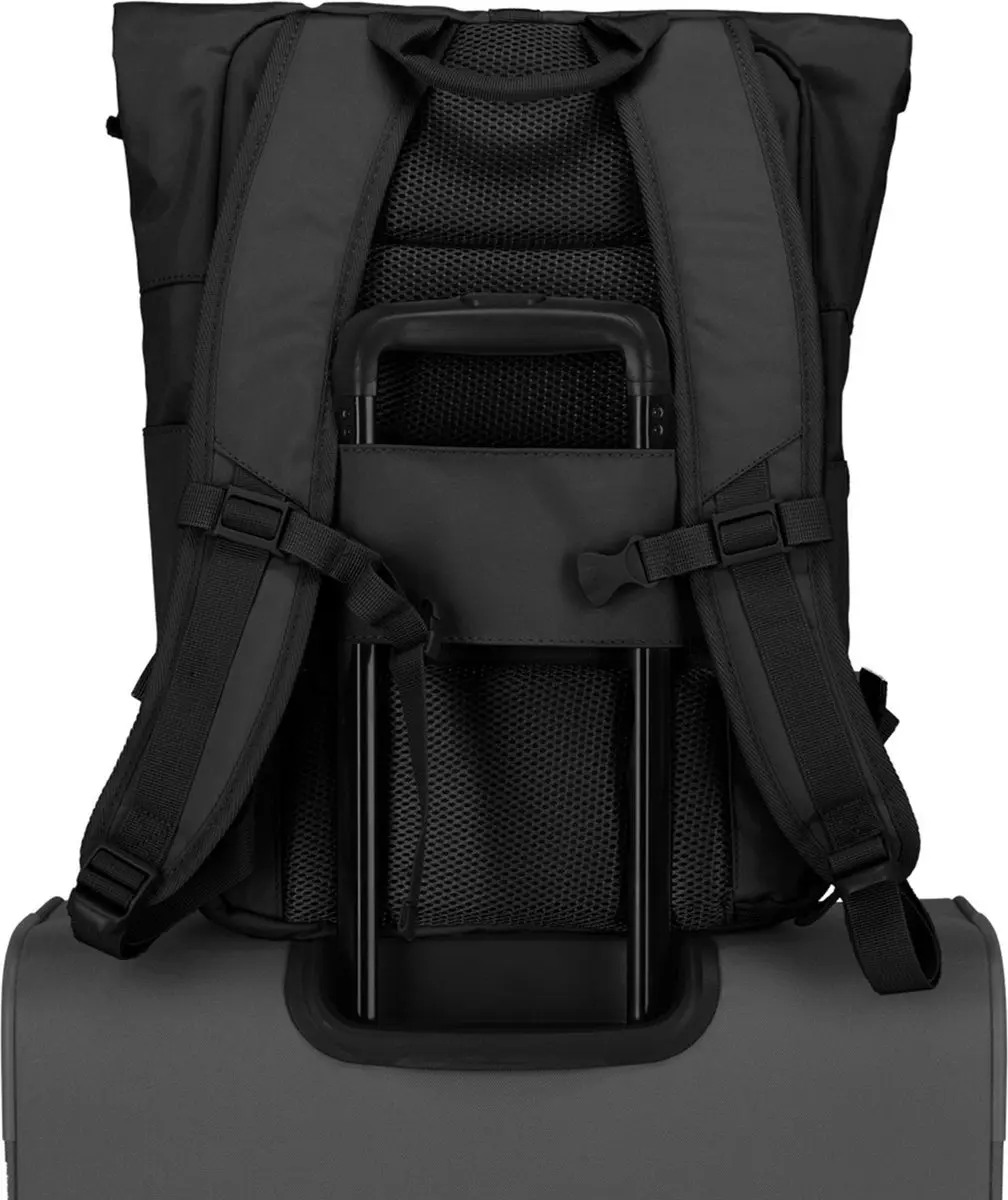 Travelite Basics Rollup Backpack 15,6" - Zwart - afbeelding 6 van 6