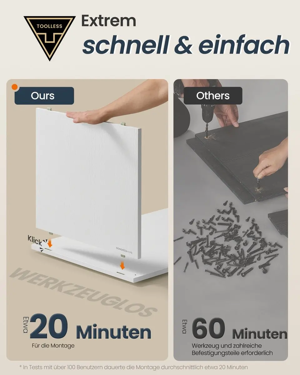 Songmics Schoenenkast 2 Deuren - Spaanplaat/MDF