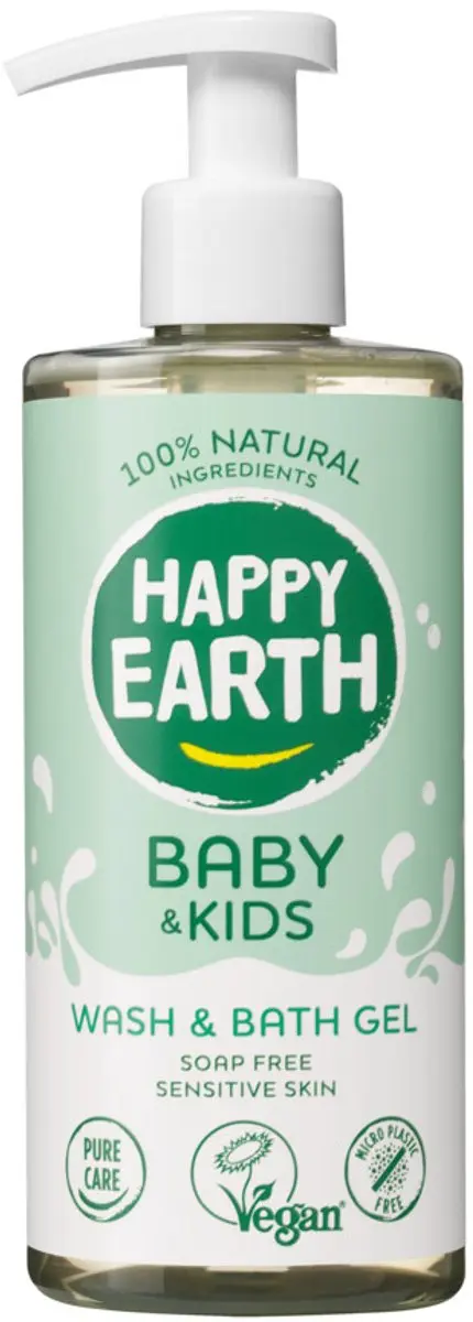 Happy Earth Zeepvrije Baby Wasgel 300ml - 15 Stuks