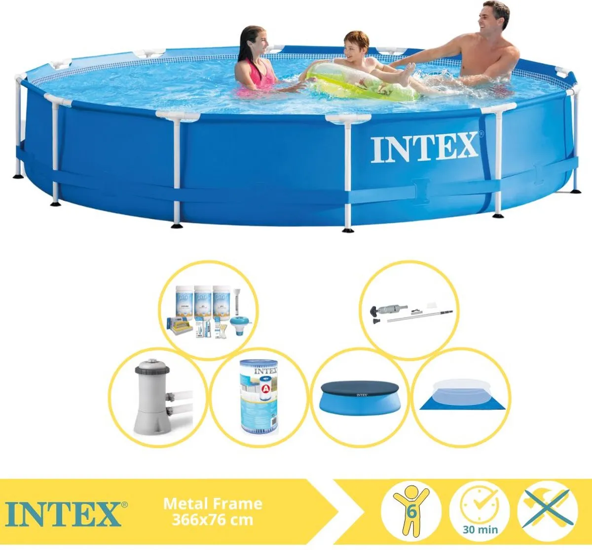 Intex Metal Frame Zwembad 366x76cm