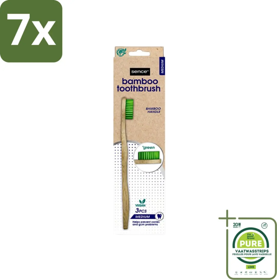 Sence Bamboo Tandenborstels Medium