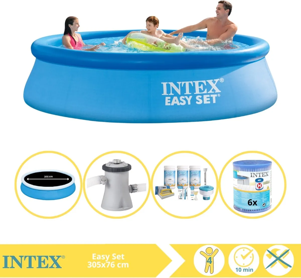 Intex Easy Set 28120NP Opblaaszwembad 305x76cm
