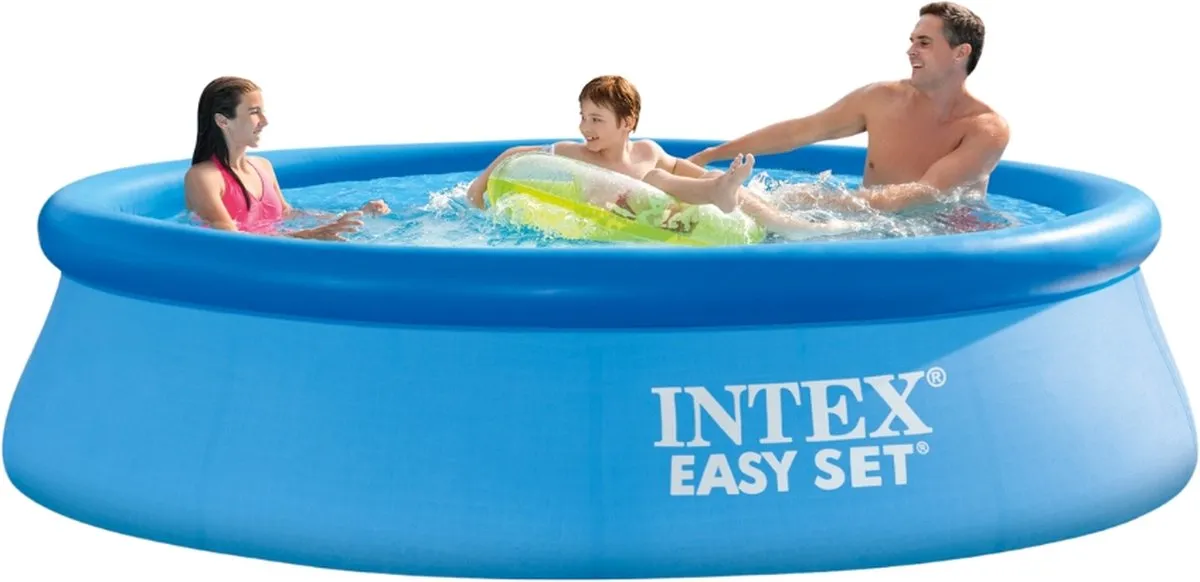 Intex Easy Set 28120NP Opblaaszwembad 305x76cm - Blauw - Incl. pomp & onderhoudspakket