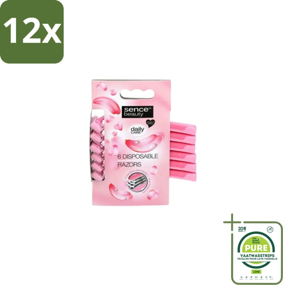Sence Wegwerpscheermes Glad Scheren Comfort Grip 6 Bladen