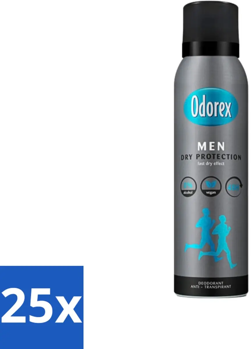 Odorex Men Deospray Dry Protection 150ml - 25 Stuks