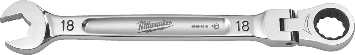 Milwaukee MAX BITE Flex Ringsteeksleutel 18mm - Ratelsleutel - afbeelding 2 van 2