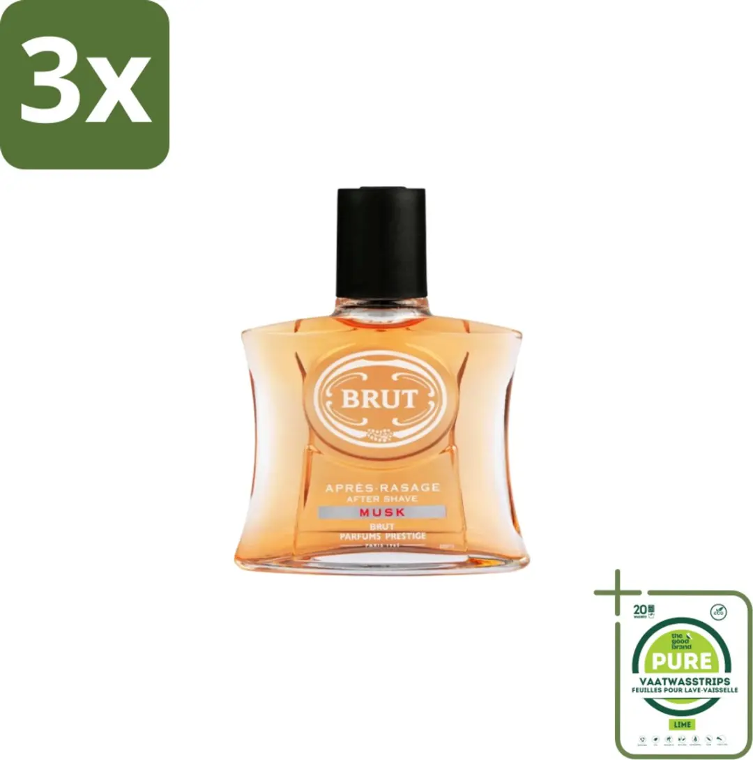 Brut Aftershave Musk 300ml - 3 Stuks