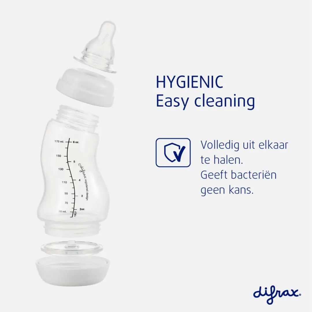 Difrax Natural S Babyfles 250ml - Roze & Bruin - 2 Stuks