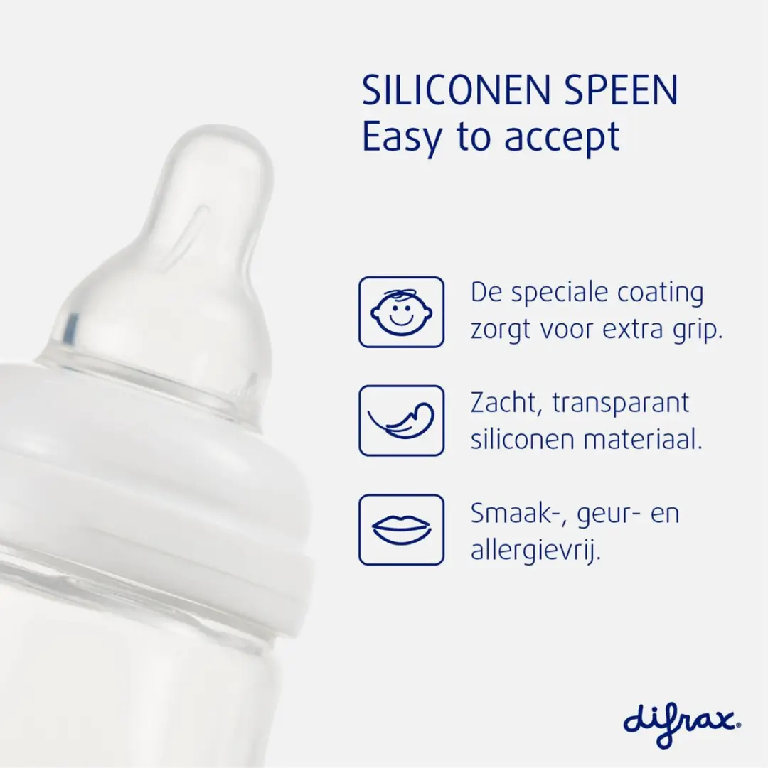 Difrax Natural S Babyfles 250ml - Roze & Bruin - 2 Stuks